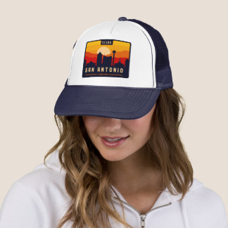 San Antonio Texas Skyline Cityscape Souvenir Truckerkappe