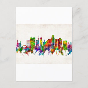 San Antonio Texas Skyline Einladungspostkarte