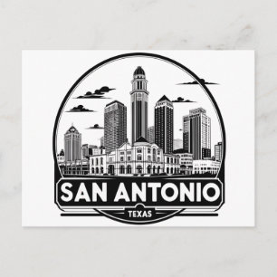 San Antonio Texas Skyline Postcard Postkarte
