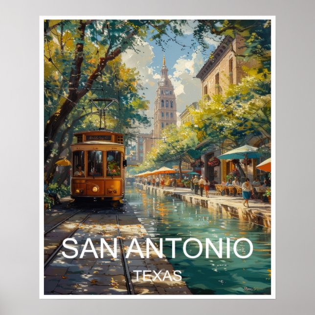 San Antonio Texas Travel Poster (Vorne)