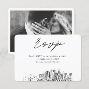San Antonio Wedding Minimalistisch Sketch UAWG Begleitkarte