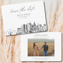 San Antonio Wedding Modern Save the Date