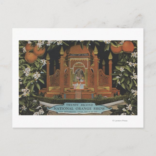 San Bernardino, CA - 22. Nationale Orange Show Postkarte (Vorderseite)