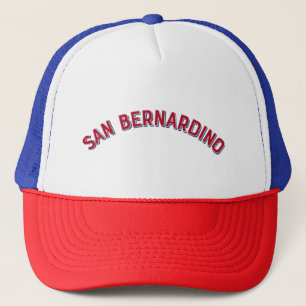 San Bernardino, Kalifornien Vintag Arch Truckerkappe