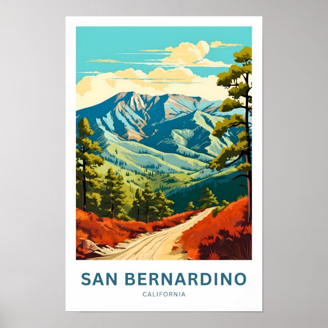 San Bernardino Rodelbahn mit Aussicht Poster (Vorne)