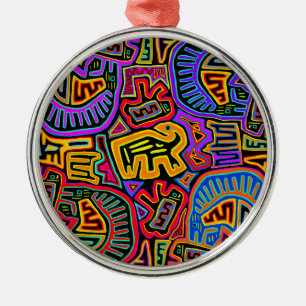 San-Blas-Inseln Mola Collage Ornament Aus Metall