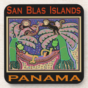 San Blas Inseln Panama Mola Getränkeuntersetzer