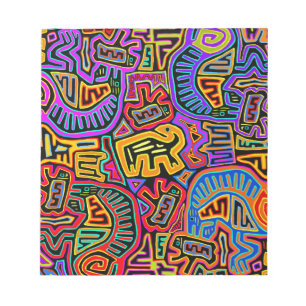 San Blas Island Mola Collage Notizblock