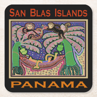San Blas Islands Panama Mola Rechteckiger Pappuntersetzer