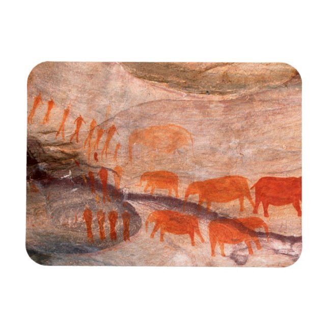 San, Bushman Rock Art, Cederberg Wilderness Magnet (Horizontal)