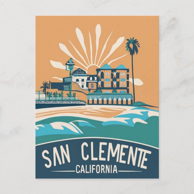 San Clemente Beach, Kalifornien Postkarte (Vorderseite)