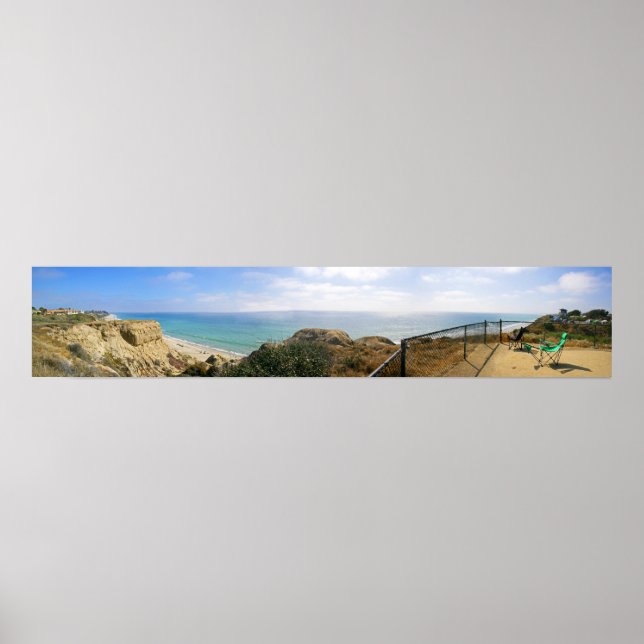 San Clemente, CA State Beach Panoramic Poster (Vorne)