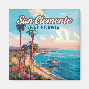 San Clemente California Beach Orange Landkreis Ret Magnet