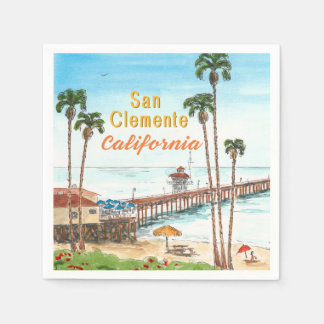 San Clemente Pier Kalifornien Serviette