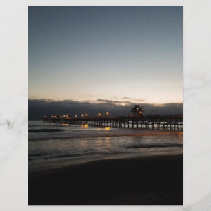 San Clemente Pier Nachtzeit Ozean Kalifornien