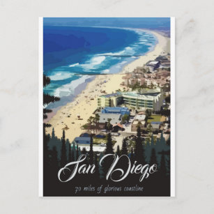San Diego 120 km Küste Postcard Postkarte