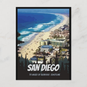 San Diego 70 Meilen von der herrlichen Küste Postc Postkarte