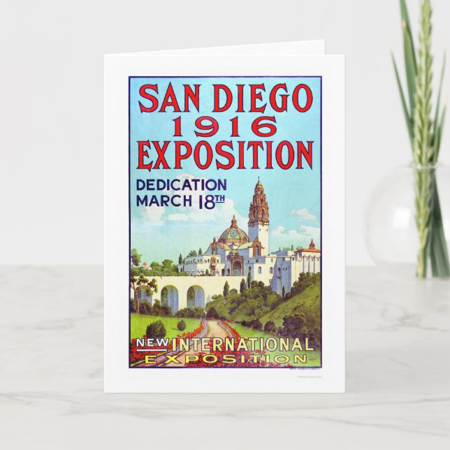 San Diego Ausstellung 1916 Karte (Vorderseite)