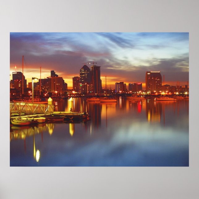 San Diego Bay Abend Poster AB 8.99 (Vorne)