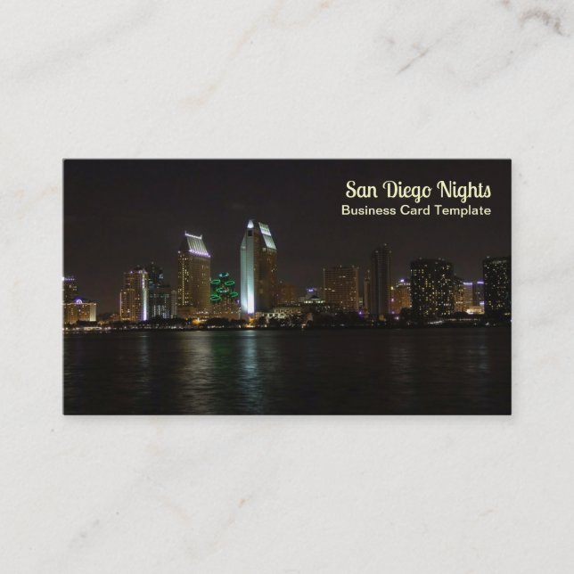 San Diego Bay City Lights Visitenkarte (Vorderseite)