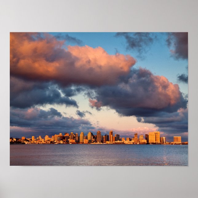 San Diego Bay City Skyline Poster (Vorne)