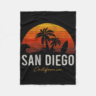 San Diego Beach California Palmen Urlaub Surf Fleecedecke