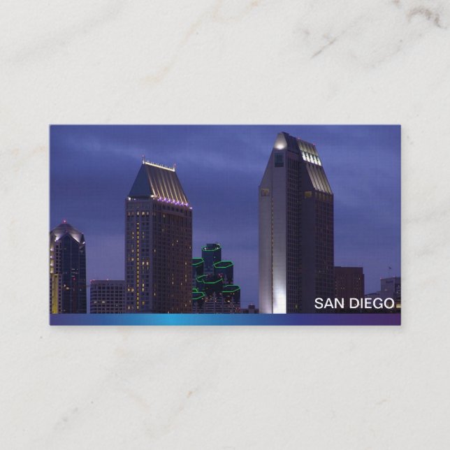 San Diego Business Card Foto Visitenkarte (Vorderseite)