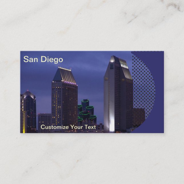 San Diego Business Card Foto Visitenkarte (Vorderseite)
