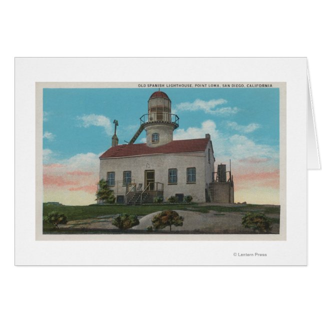 San Diego, CA - Altspanischer Leuchtturm bei (Vorderseite (Horizontal))