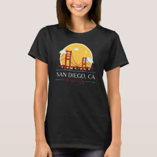 San Diego CA Golden Gate Bridge Bad Geografie T-Shirt
