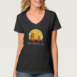 San Diego CA Golden Gate Bridge Falsche Geografie T-Shirt