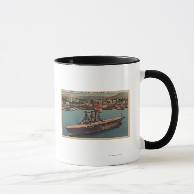 San Diego, CA - View US Navy Aircraft Carrier Tasse (Rechts)