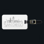 San Diego, Cali Stylized City Skyline Gepäcktag Gepäckanhänger<br><div class="desc">Ein einzigartiges Gepäckanhänger,  das die schöne Stadt San Diego,  Kalifornien,  darstellt.  Dieses Tag zeigt eine stilisierte Abbildung der einzigartigen Skyline der Stadt mit ihrem Namen darunter.</div>