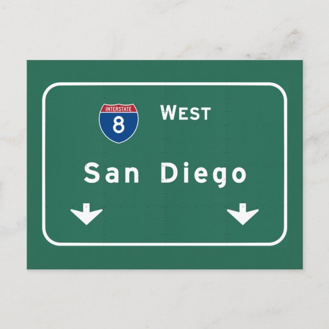San Diego California Autobahn : Postkarte (Vorderseite)