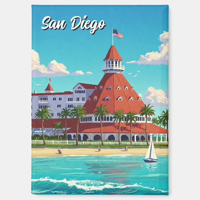 San Diego California Coronado Hotel Magnet (Vorderseite)