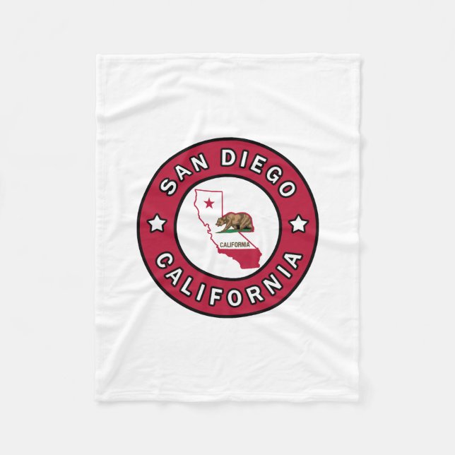 San Diego California Fleecedecke (Vorderseite)