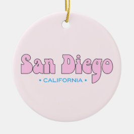 San Diego California Keramik Ornament