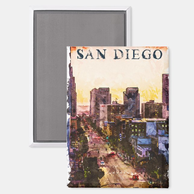 San Diego California Magnet (Vorderseite/Rückseite)
