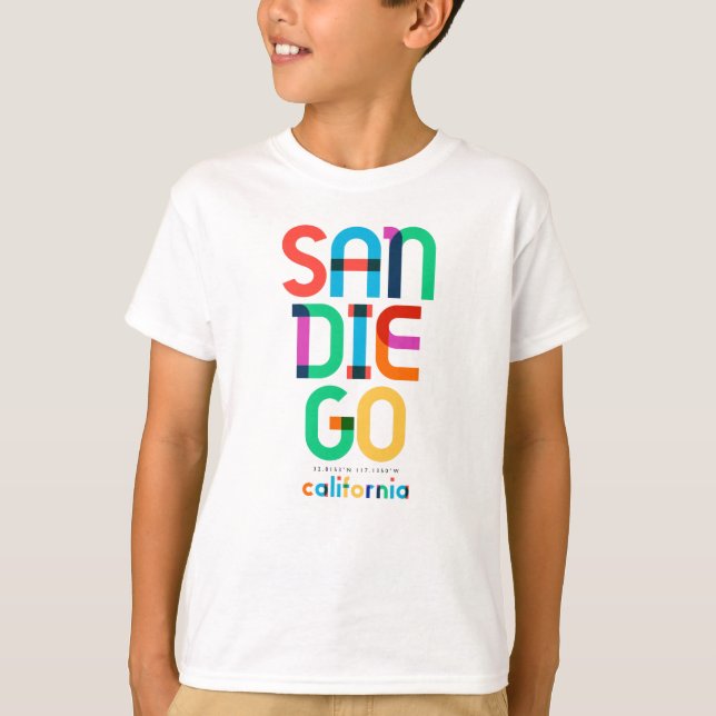 San Diego California Mitte des Jahrhunderts, Pop A T-Shirt (Vorderseite)
