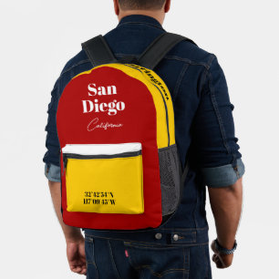 San Diego California ODER IHRER TEXT Bedruckter Rucksack
