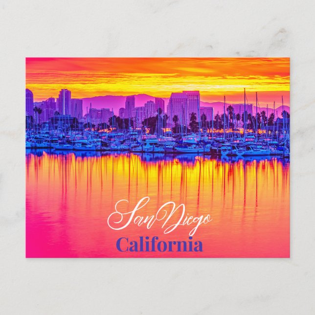 San Diego, California Postcard - Sunset Postkarte (Vorderseite)