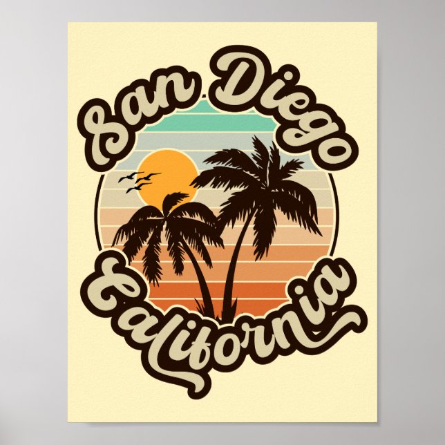 San Diego California Poster (Vorne)