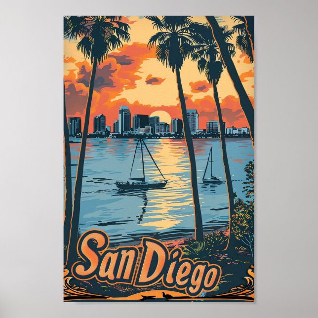 San Diego California Poster (Vorne)