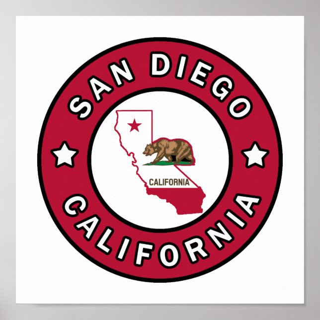 San Diego California Poster (Vorne)