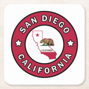 San Diego California Rechteckiger Pappuntersetzer