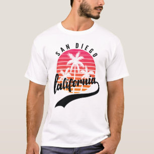 San Diego, California Retro Sunset Men's T - Shirt
