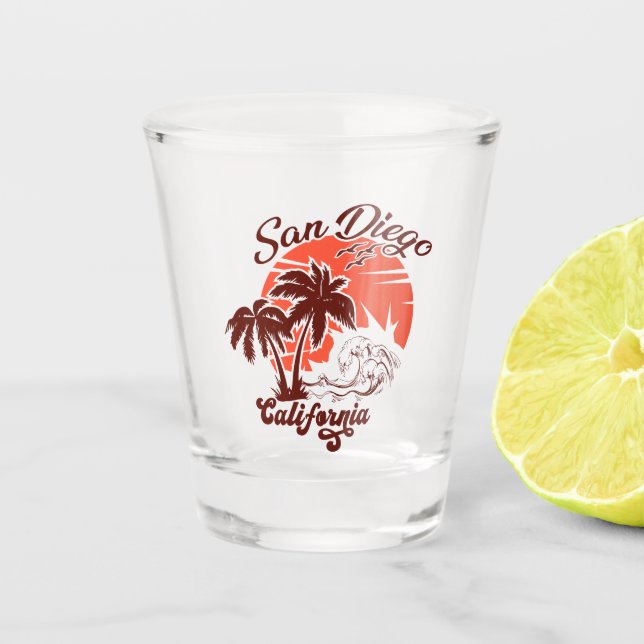 San Diego California Schnapsglas (Vorderseite)