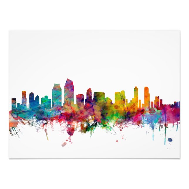 San Diego California Skyline Fotodruck (Vorne)