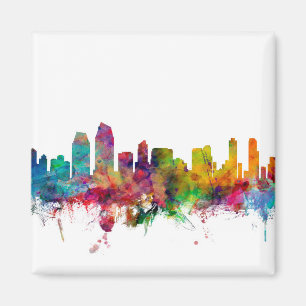 San Diego California Skyline Magnet