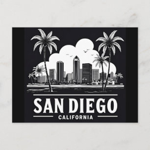 San Diego California Skyline Postkarte